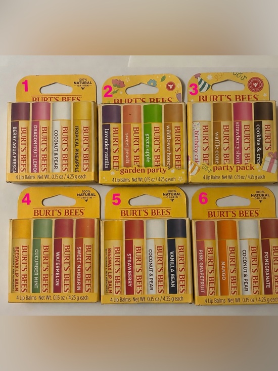 Burt's Bees Other - Burt’s Bees Lip Balm 3 4Pack Bundle – Pick Any 3 NEW